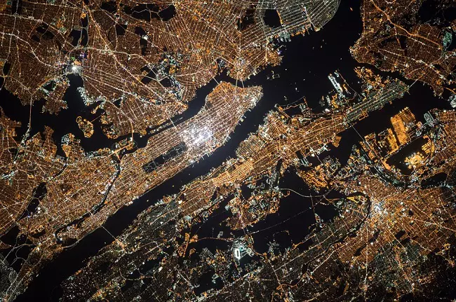 Light pollution in New York