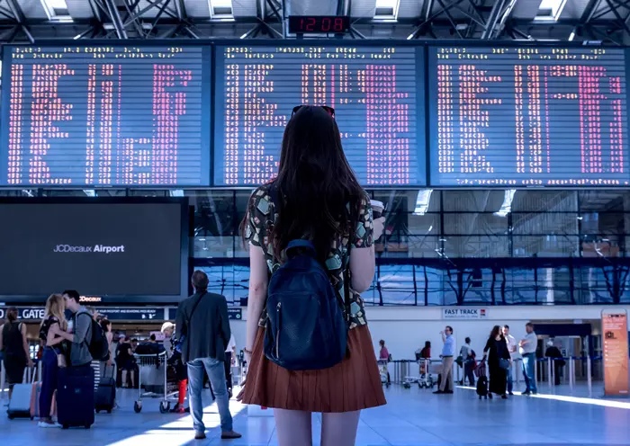 Girl on airport